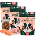 PETEFCO | ACTIVE BITES | 80% Fisch | 3x100g | Belohnung für Hunde