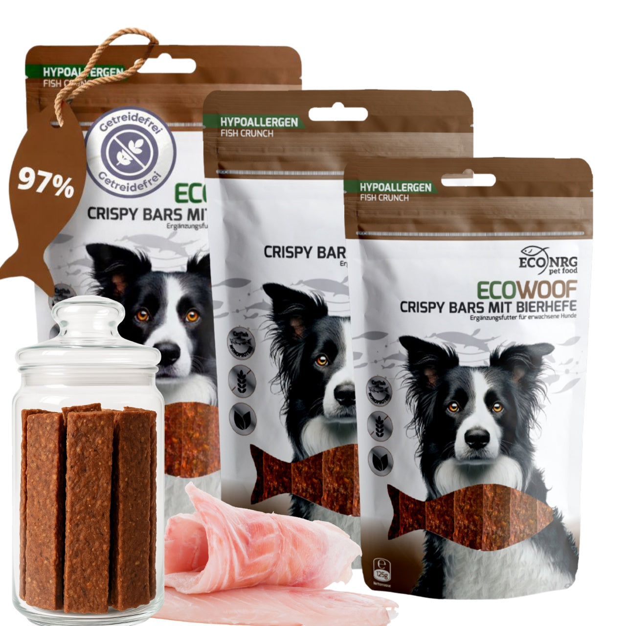 Crispy Bars mit Bierhefe | 3x125g | Belohnung für Hunde